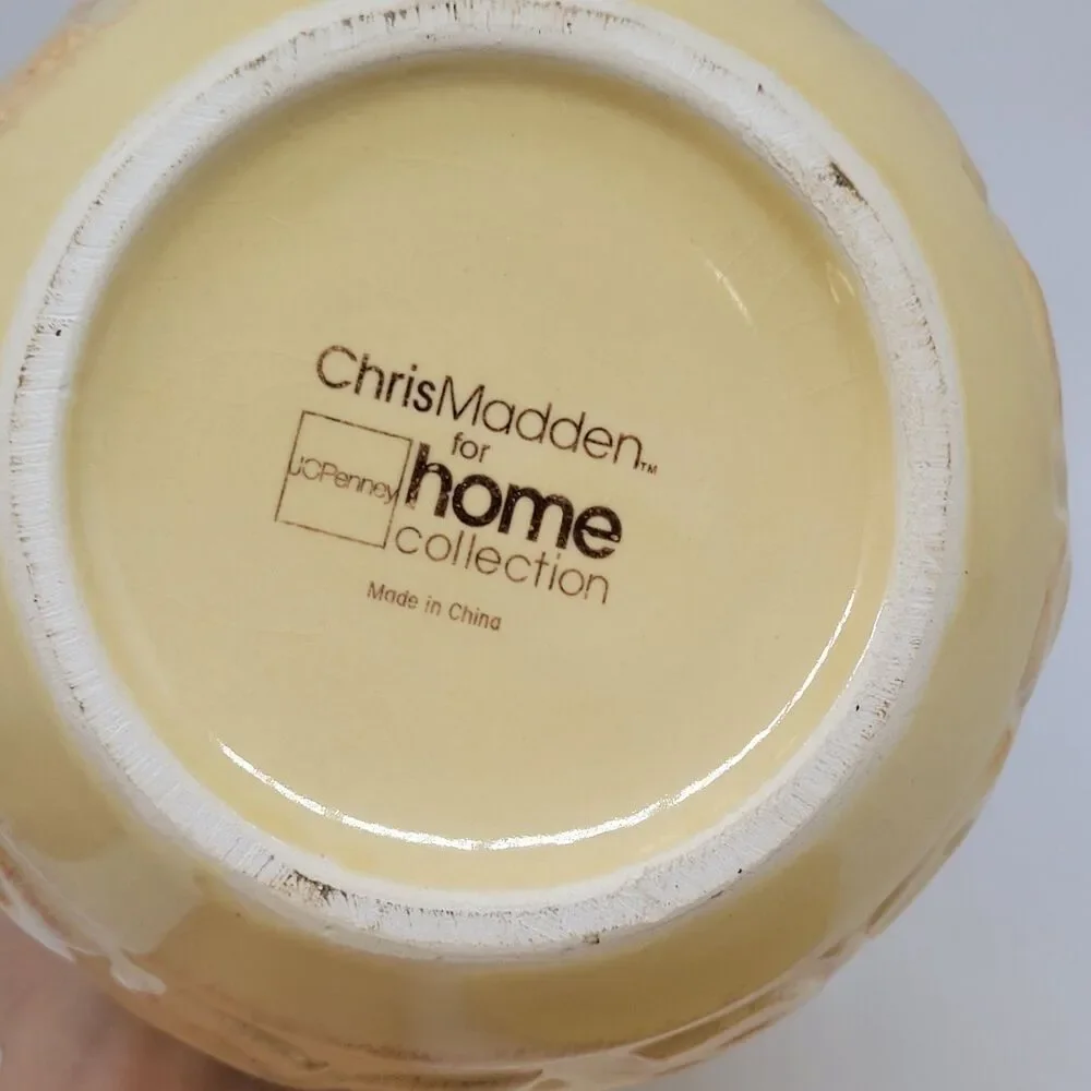 J C Penny Chris Madden Felice Yellow Large Canister 9